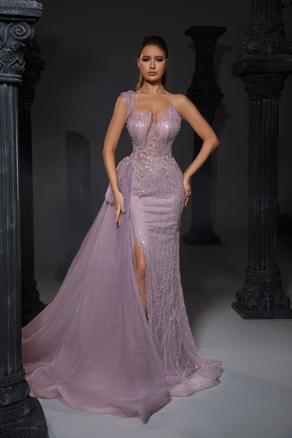 One-Shoulder Floor-Length Sequin Prom Mermaid Pre Order