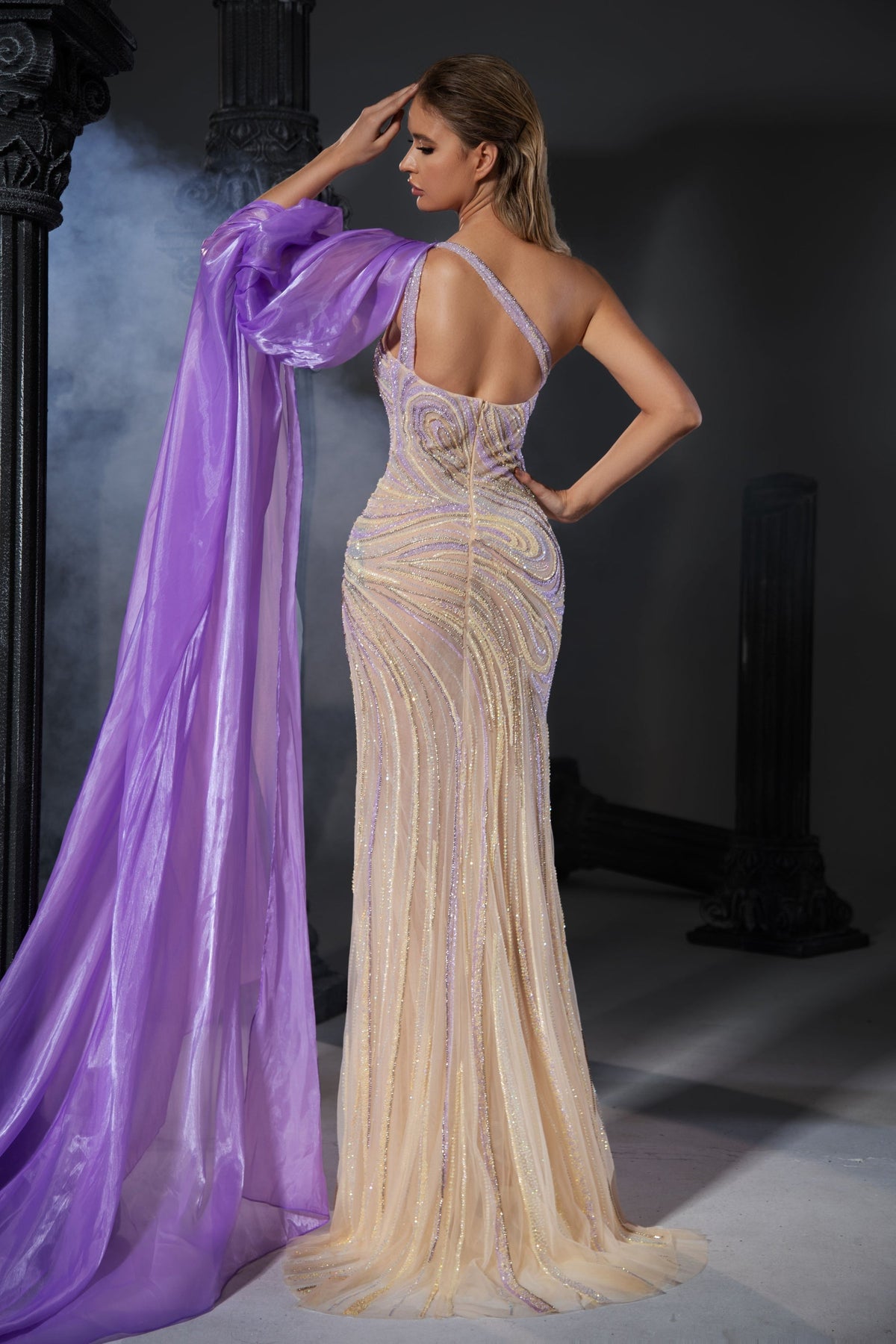 One-Shoulder Floor-Length Sequin Formal Mermaid Pre Order