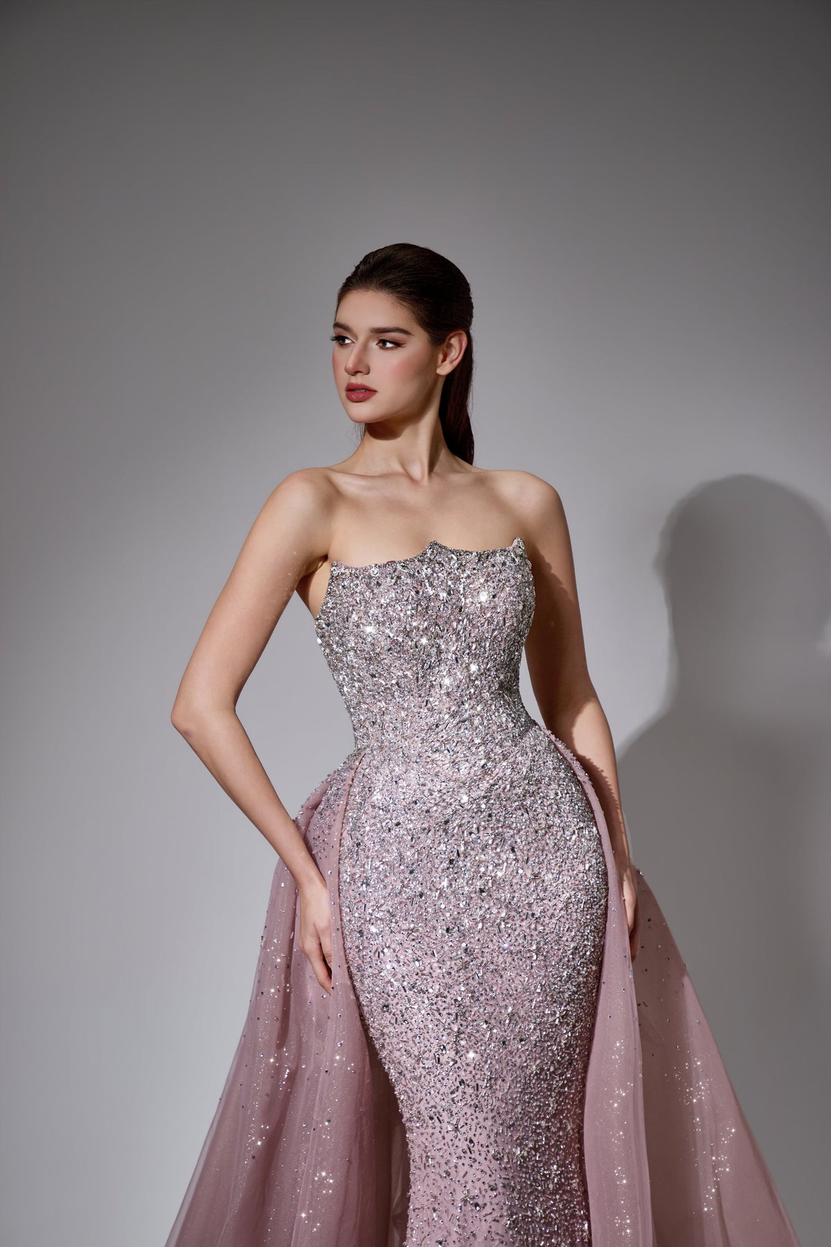 Strapless Curved Neck Floor-Length Sequin Prom Mermaid Pre Order