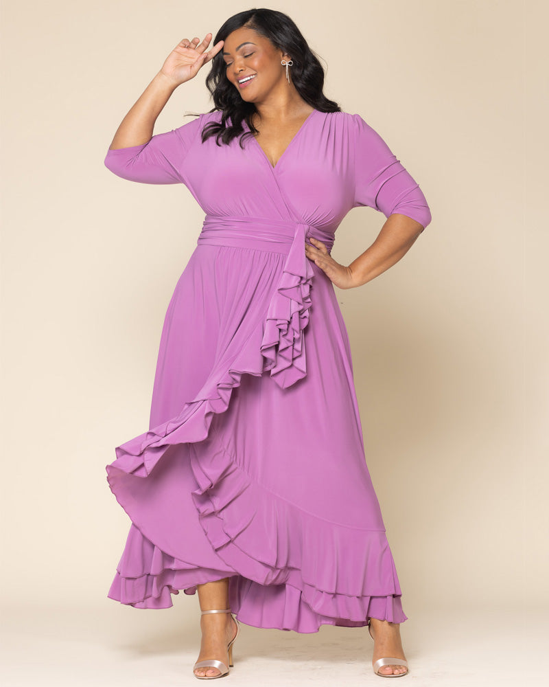 Plus Size Dresses Cocktail Ruffle High Low Plus Size Dress Kiyonna 11242213 Lilac