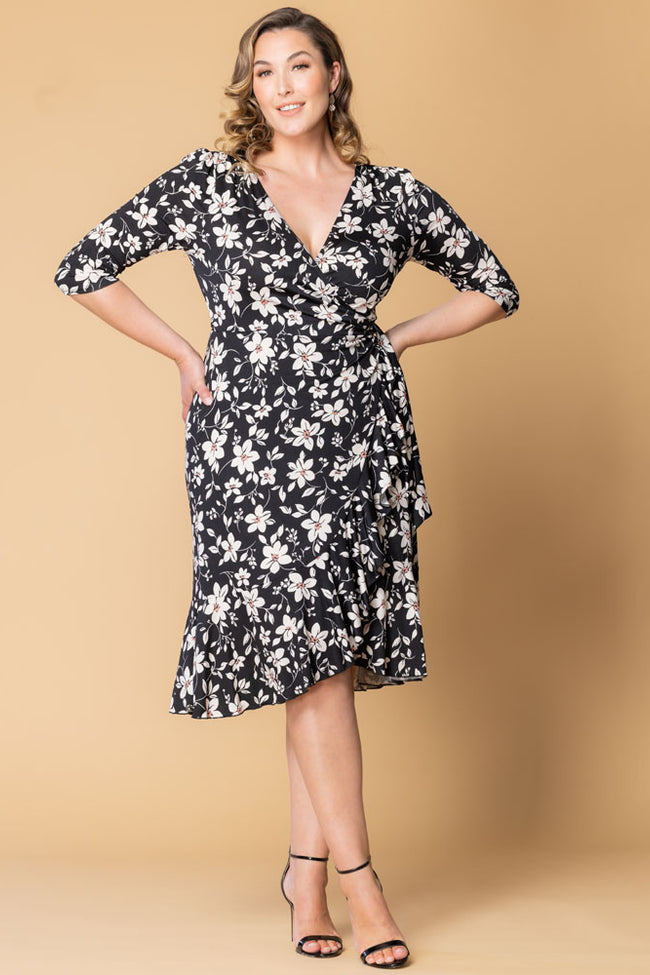 Plus Size Dresses Plus Size Print Short Cocktail Dress Midnight Petals