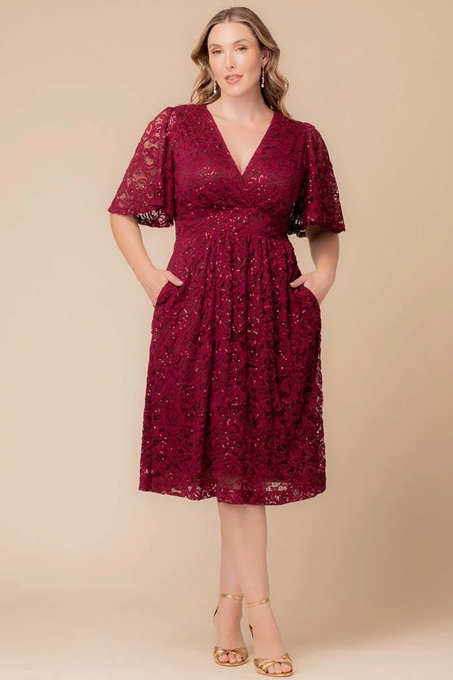 Plus Size Dresses A Line Plus Size Lace Short Cocktail Dress Pinot Noir