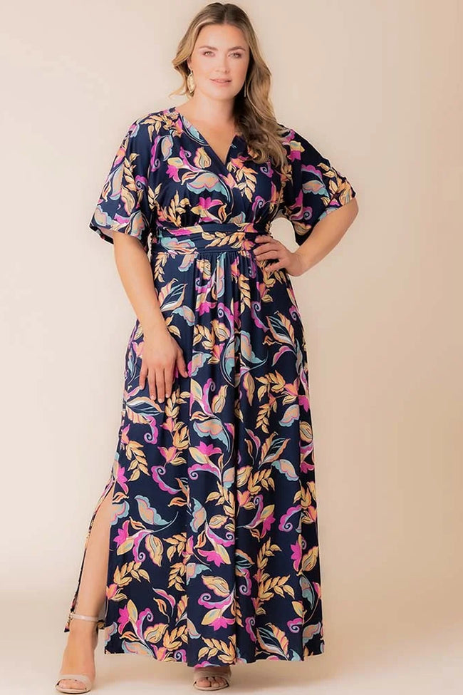 Plus Size Dresses Mother of the Bride Long Formal Plus Size Dress Talavera Motif Print