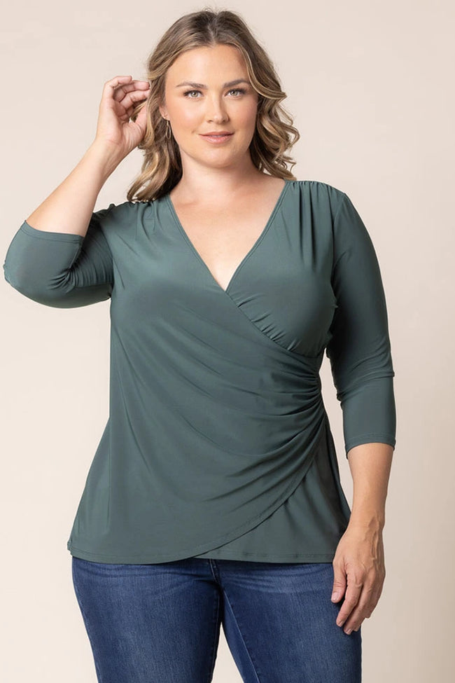 Top Fitted Formal Top Fern Green