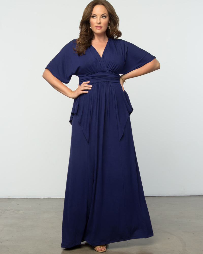 Plus Size Dresses Long Formal Fitted Mother of the Bride Plus Size Dress Kiyona 12151802 Nouveau Navy