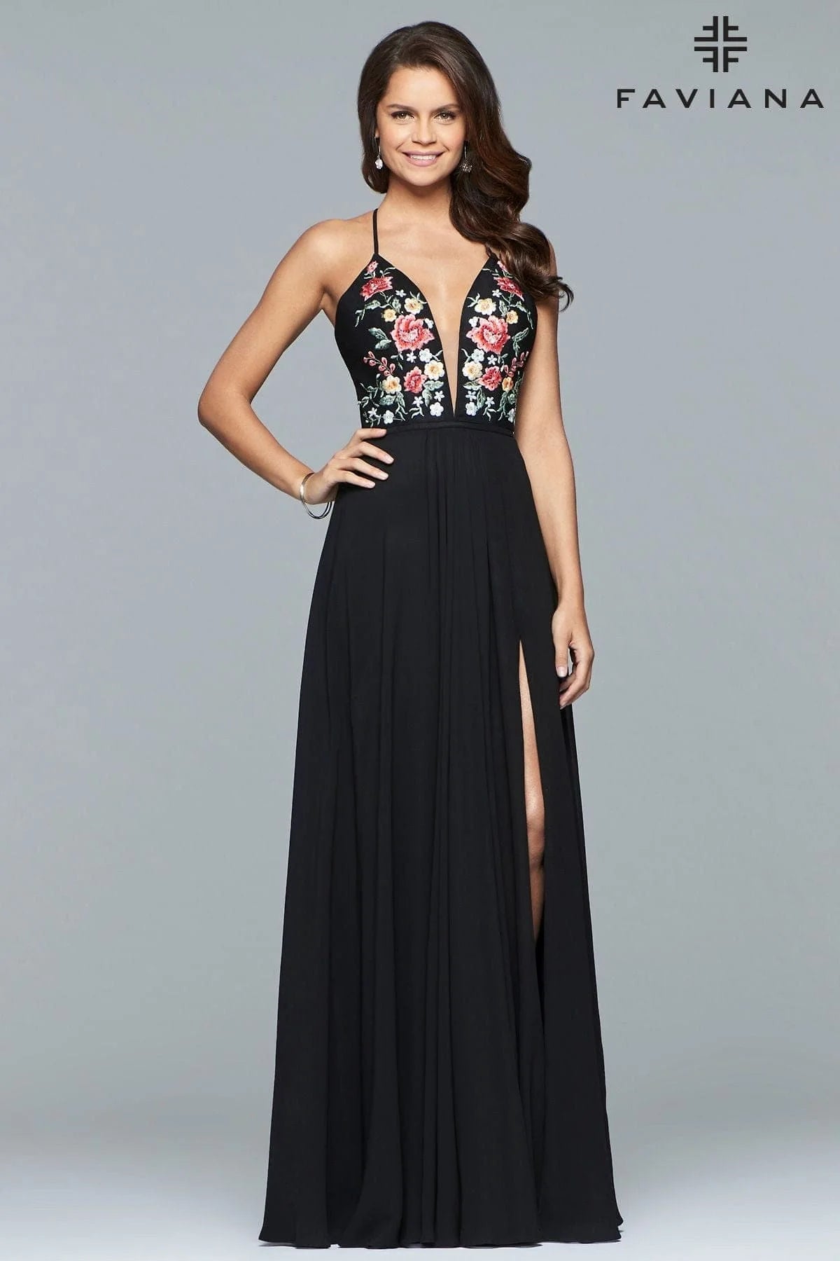 Prom Dresses Long Formal Sexy Halter Prom Dress Black