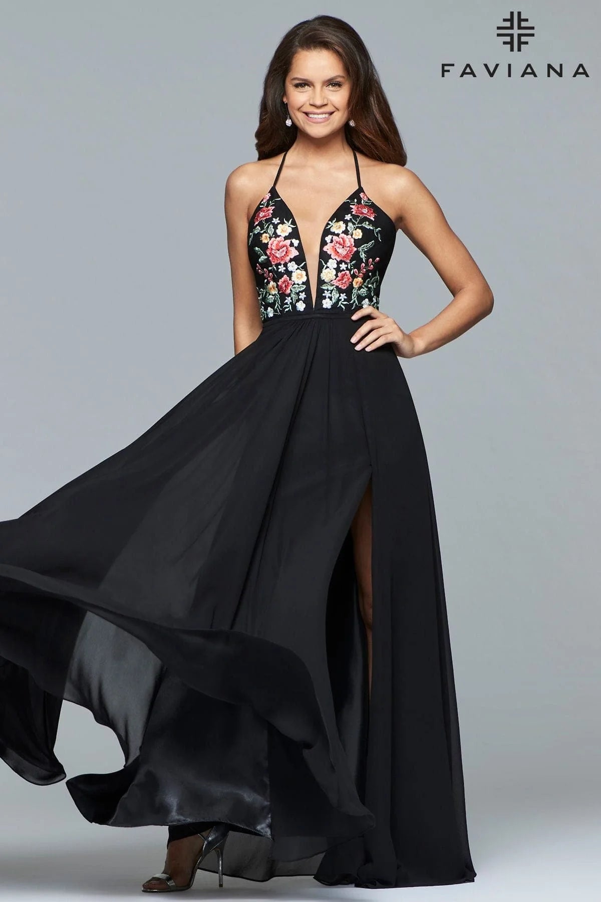 Prom Dresses Long Formal Sexy Halter Prom Dress Black
