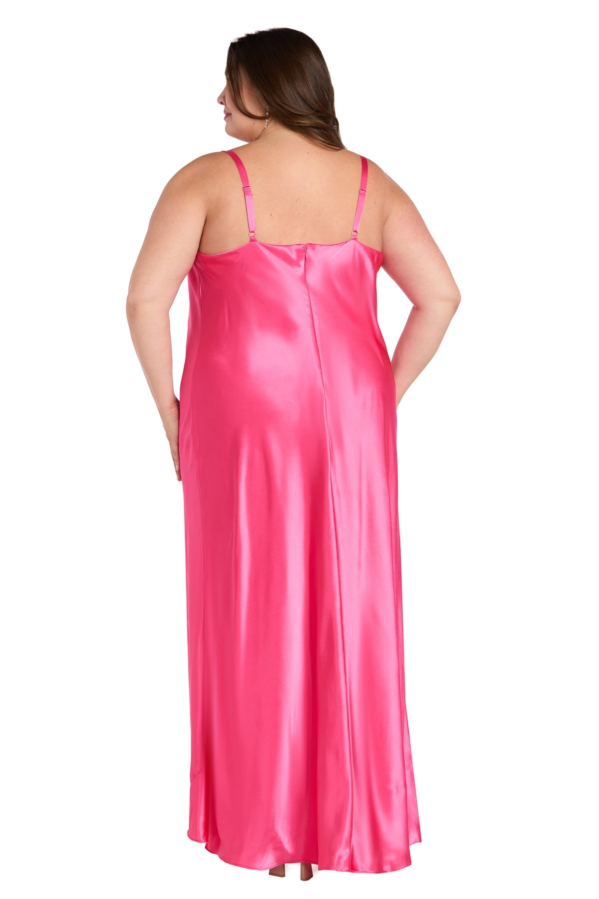 Plus Size Dresses Long Formal Evening Plus Size Dress R&M Richards 10037W Guava