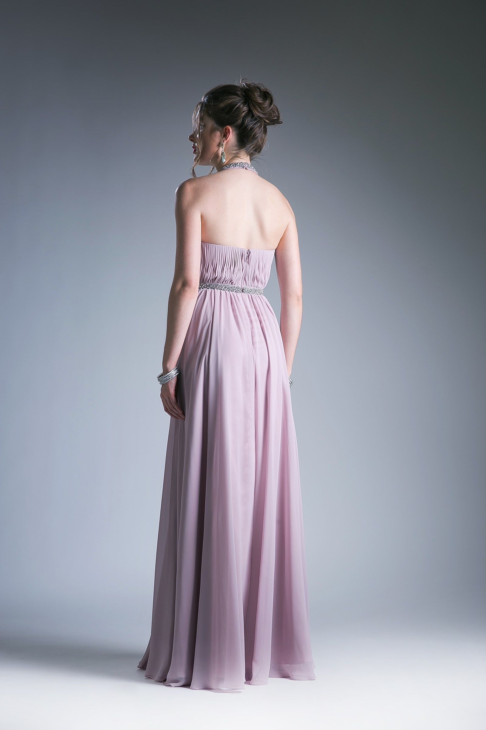 Prom Dresses Beaded Formal Long A Line Evening Prom Dress Rose