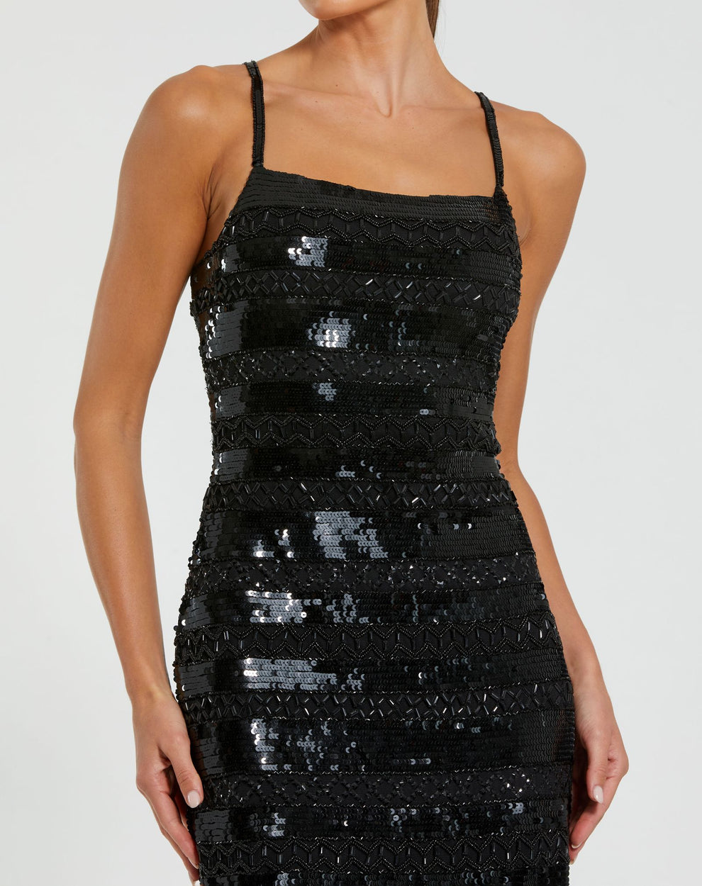 Scoop Floor-Length Sequin Formal Sheath Mac Duggal 10094