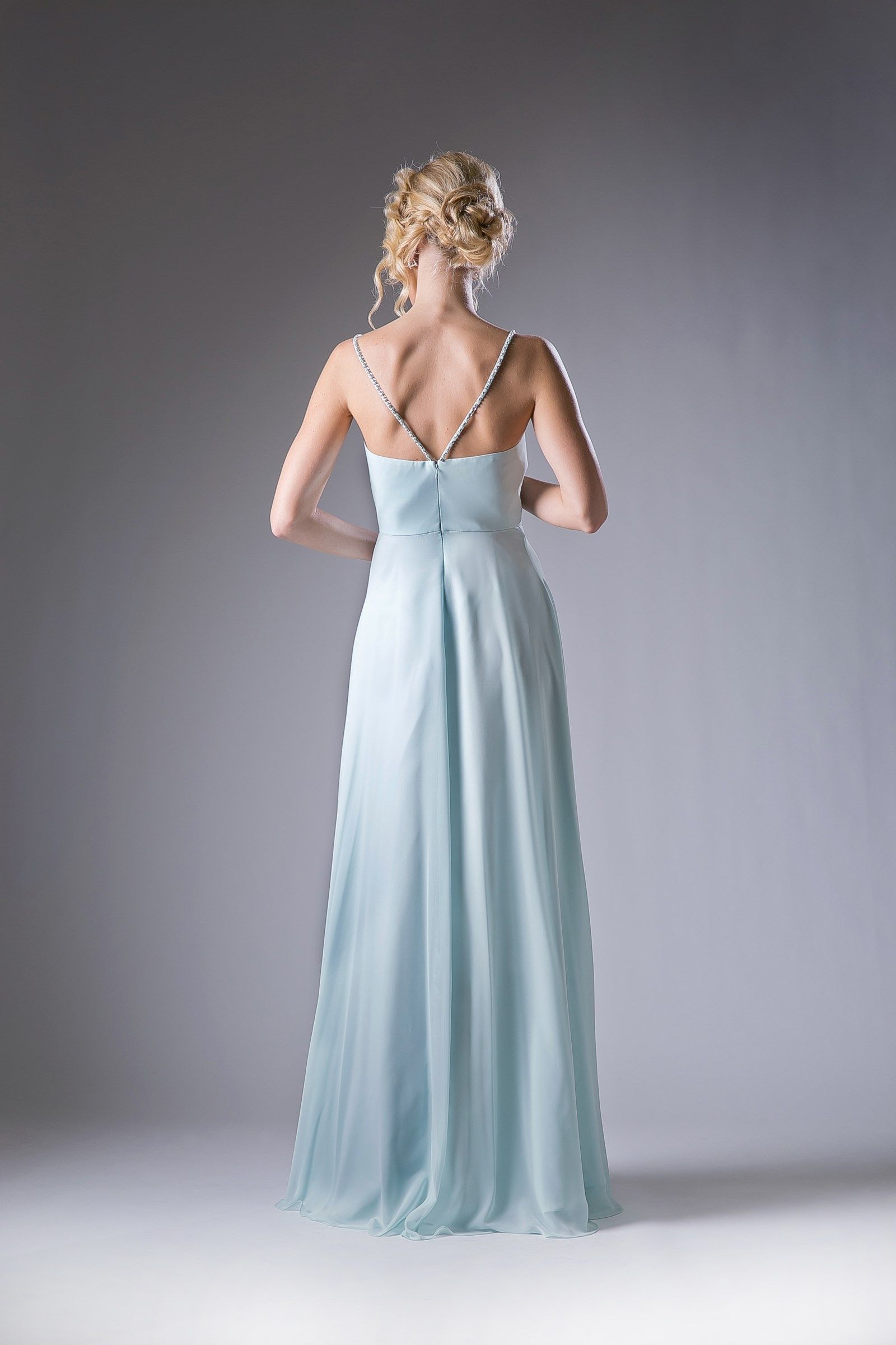 Prom Dresses Pleated A Line Long Formal Beaded Prom Dress Mint