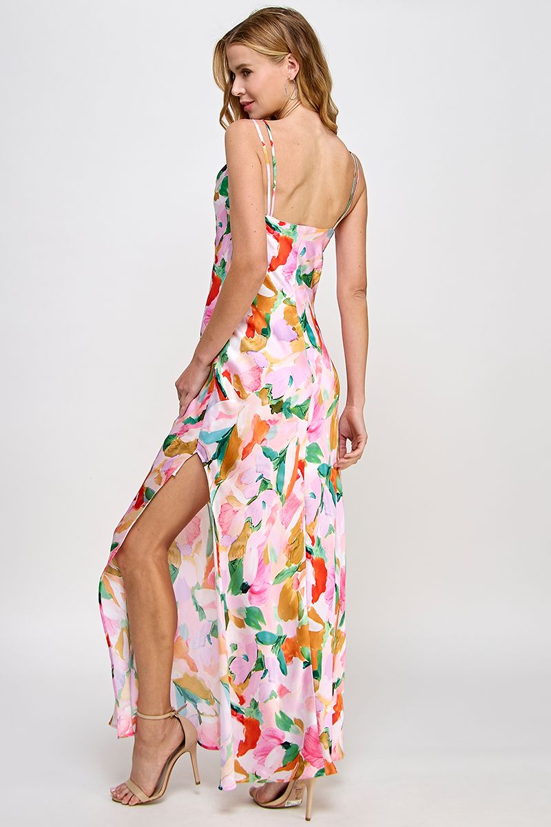 Prom Dresses Long Formal Floral Prom Dress White/Multi