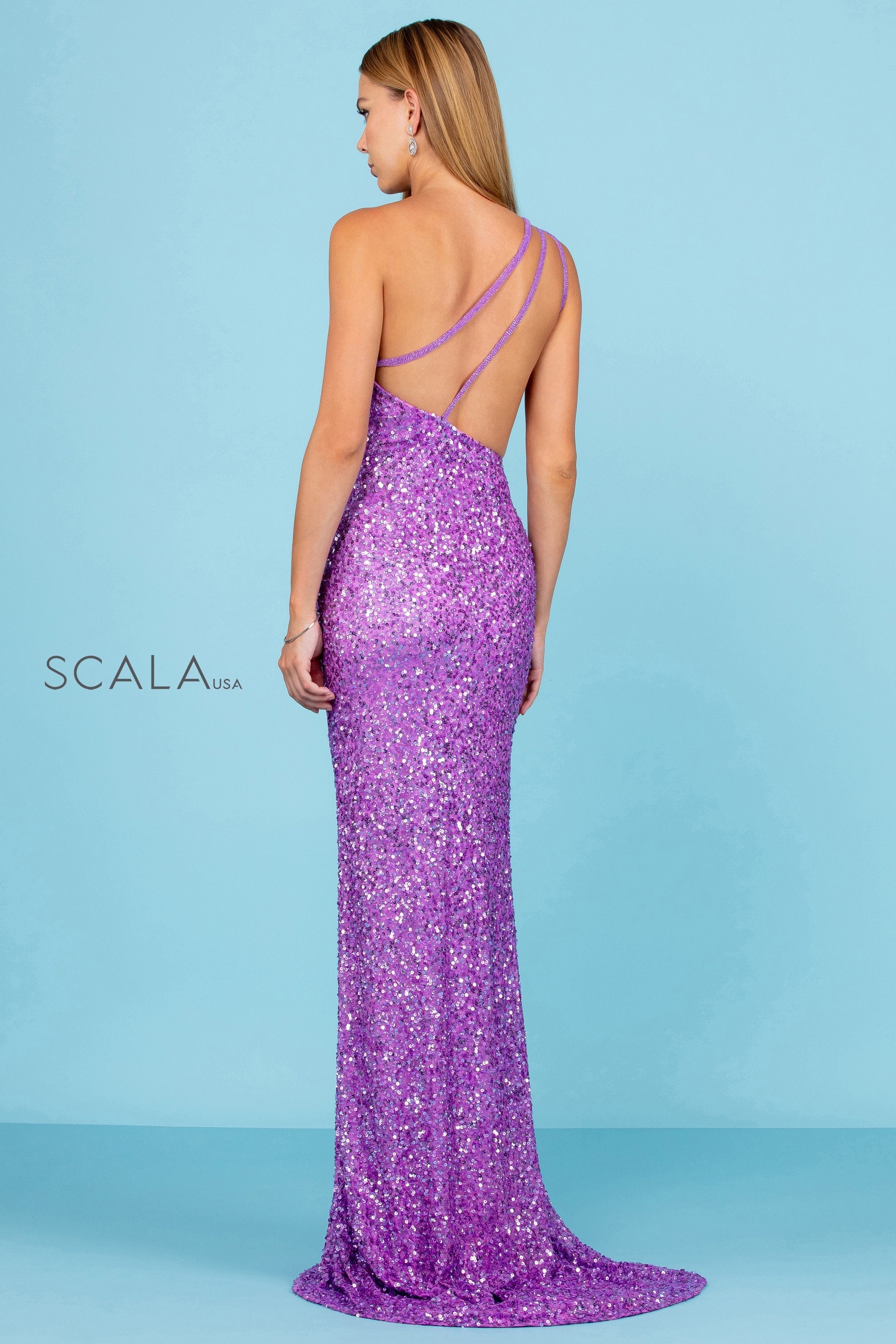 Prom Dresses Prom Fitted Slit Formal Evening Dress Lilac