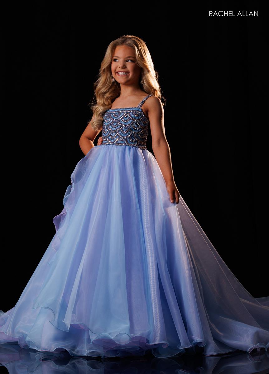 Square Floor-Length Organza Formal Ball Gown Rachel Allan 10340