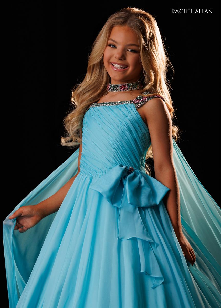 Jewel Floor-Length Chiffon Special Occasion Ball Gown Rachel Allan 10342