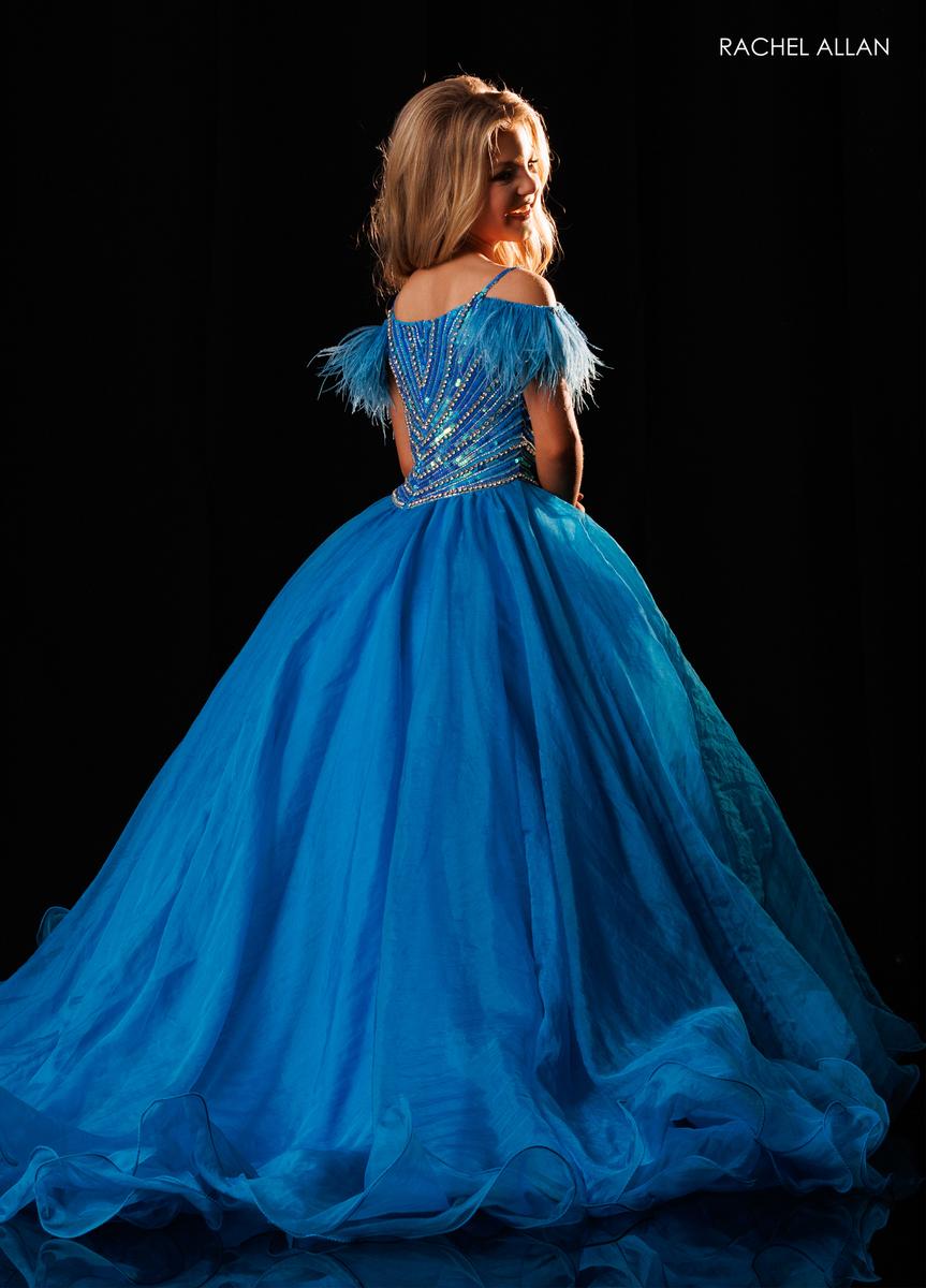 Off-the-Shoulder Floor-Length Tulle Ball Gown Rachel Allan 10344