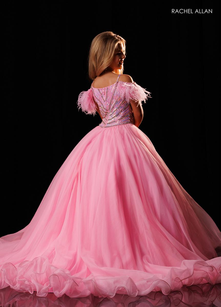 Off-the-Shoulder Floor-Length Tulle Ball Gown Rachel Allan 10344