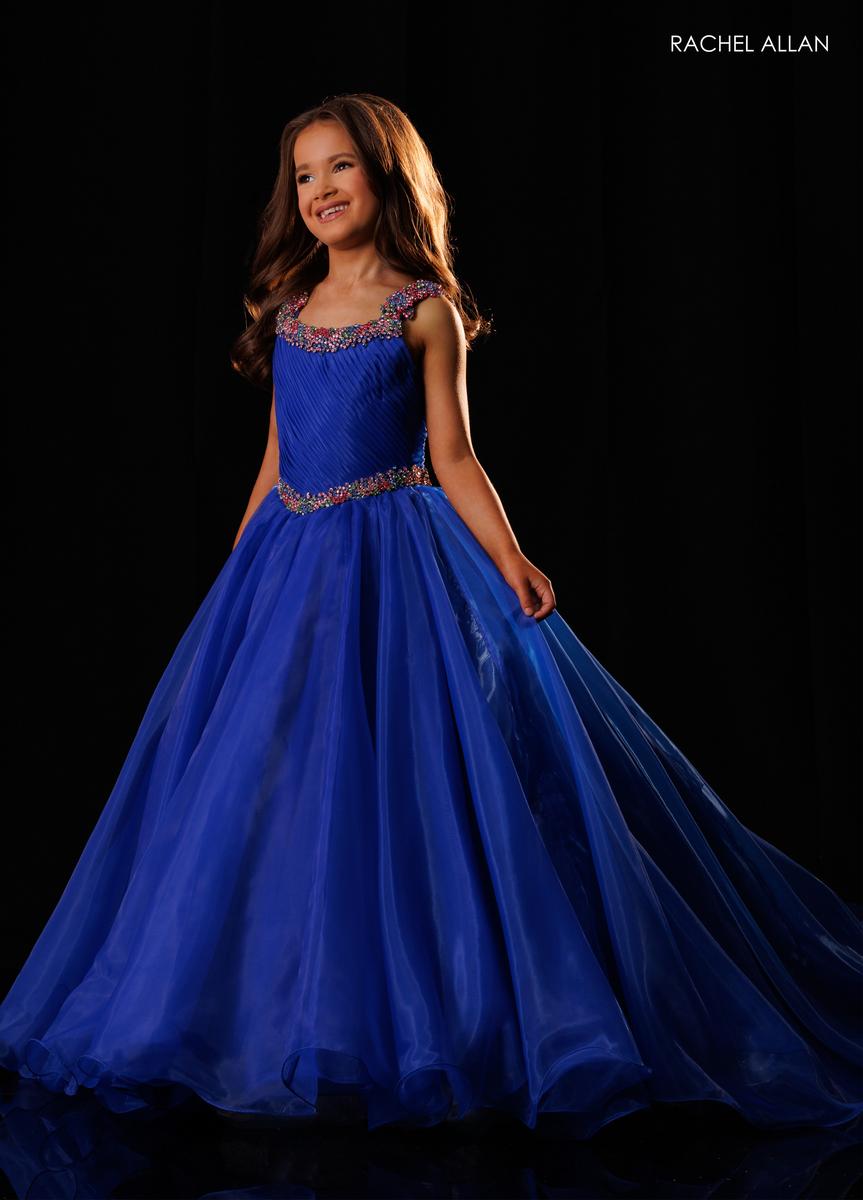 Scoop Floor-Length Tulle Special Occasion Ball Gown Rachel Allan 10349