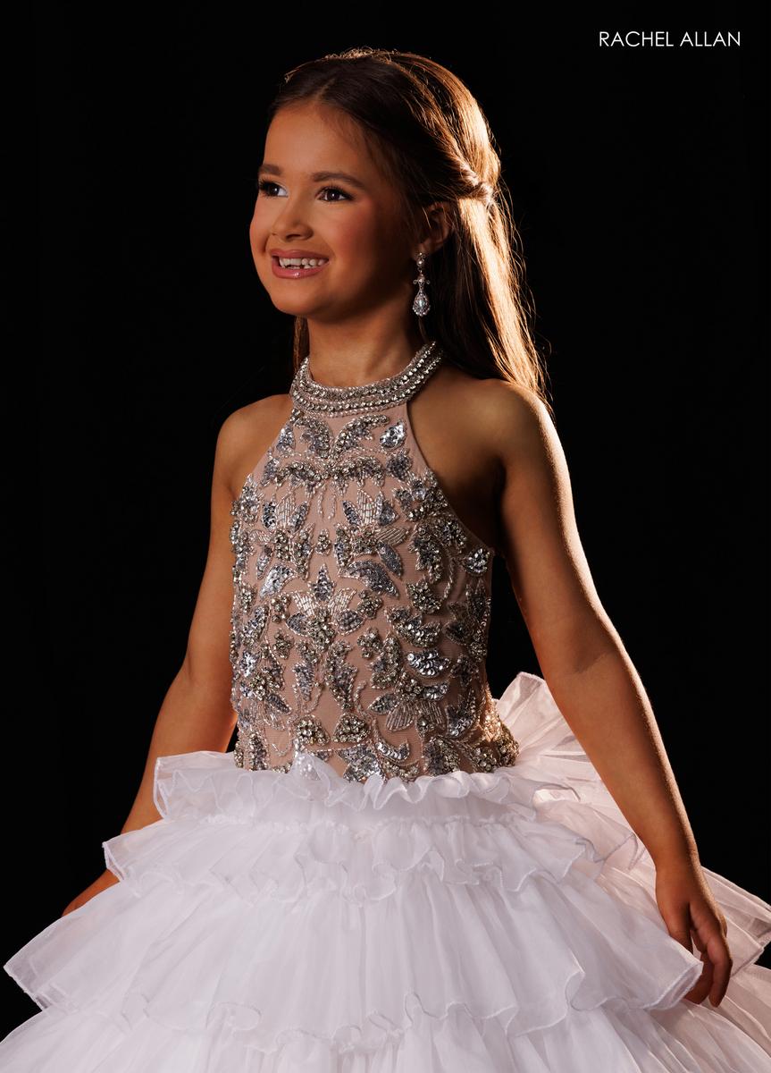 Halter Floor-Length Tulle Formal Ball Gown Rachel Allan 10352