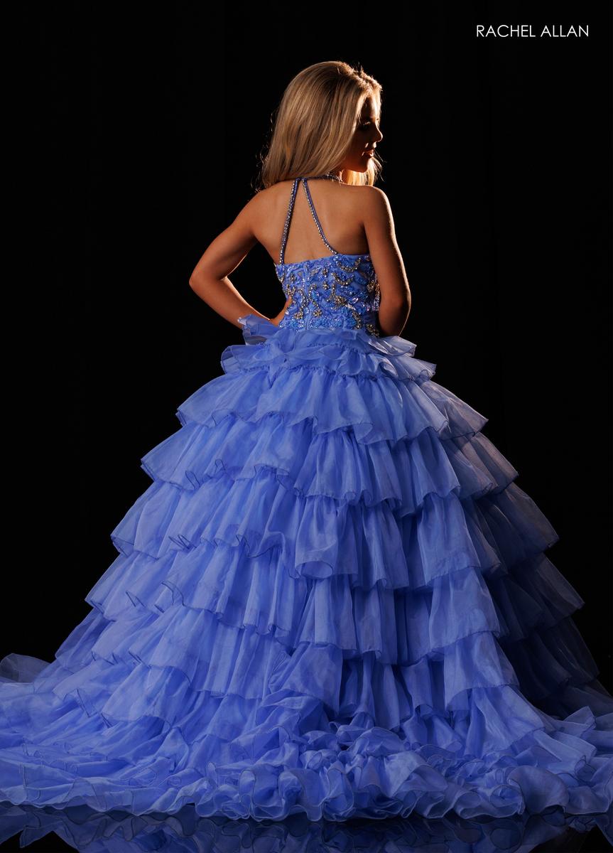 Halter Floor-Length Tulle Formal Ball Gown Rachel Allan 10352