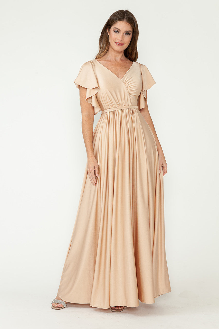 Mother of the Bride Dresses Long Formal Mother of the Bride Dress Lenovia 5277 Champagne Gold