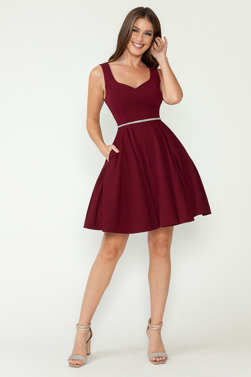 Cocktail Dresses A Line Short Mini Cocktail Dress Lenovia 5259 Burgundy