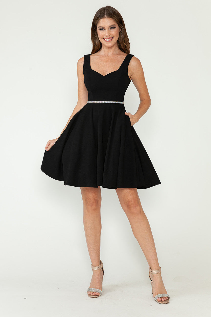 Cocktail Dresses A Line Short Mini Cocktail Dress Lenovia 5259 Black