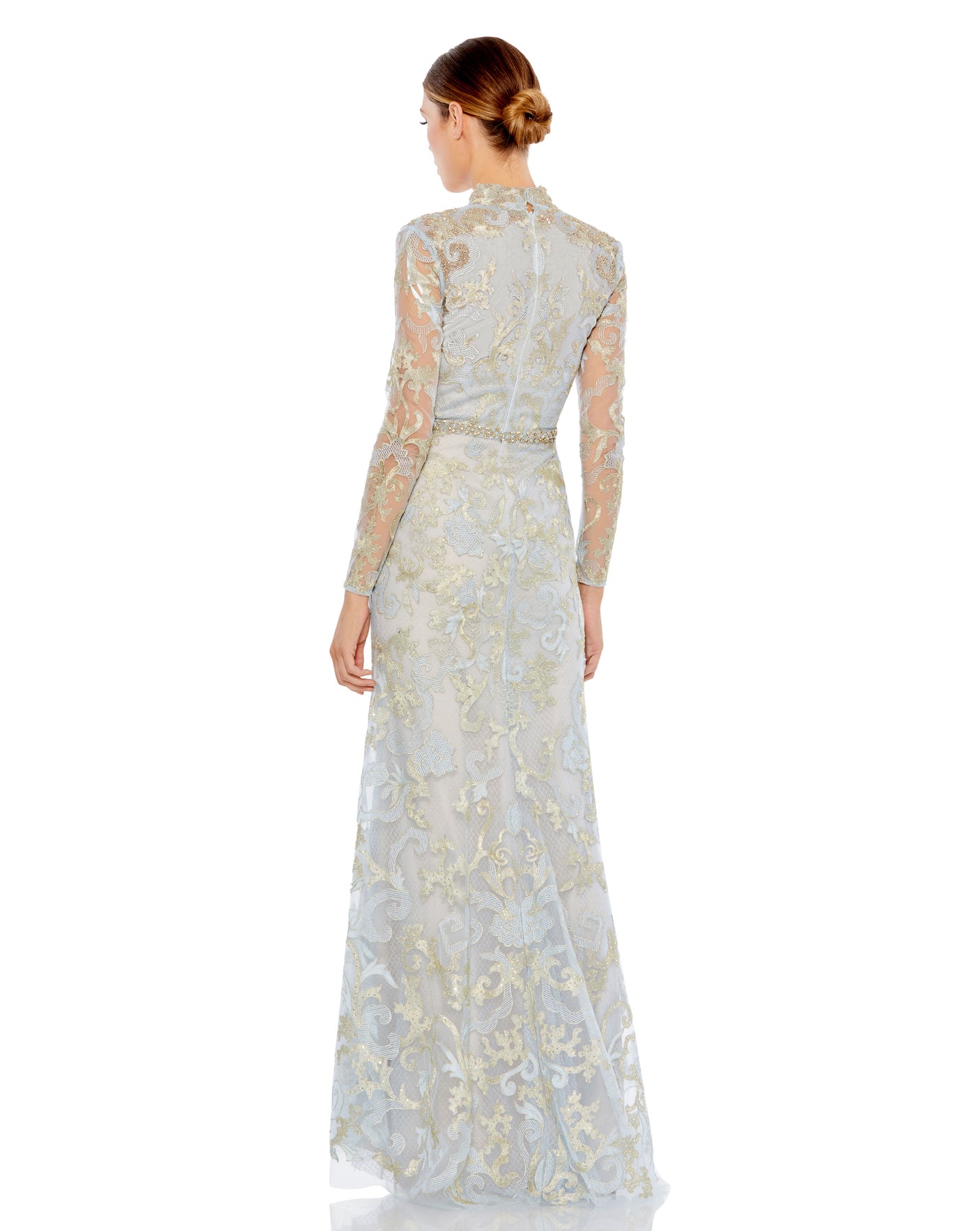 Formal Dress Long Sleeve Formal Evening Gown Powder Blue