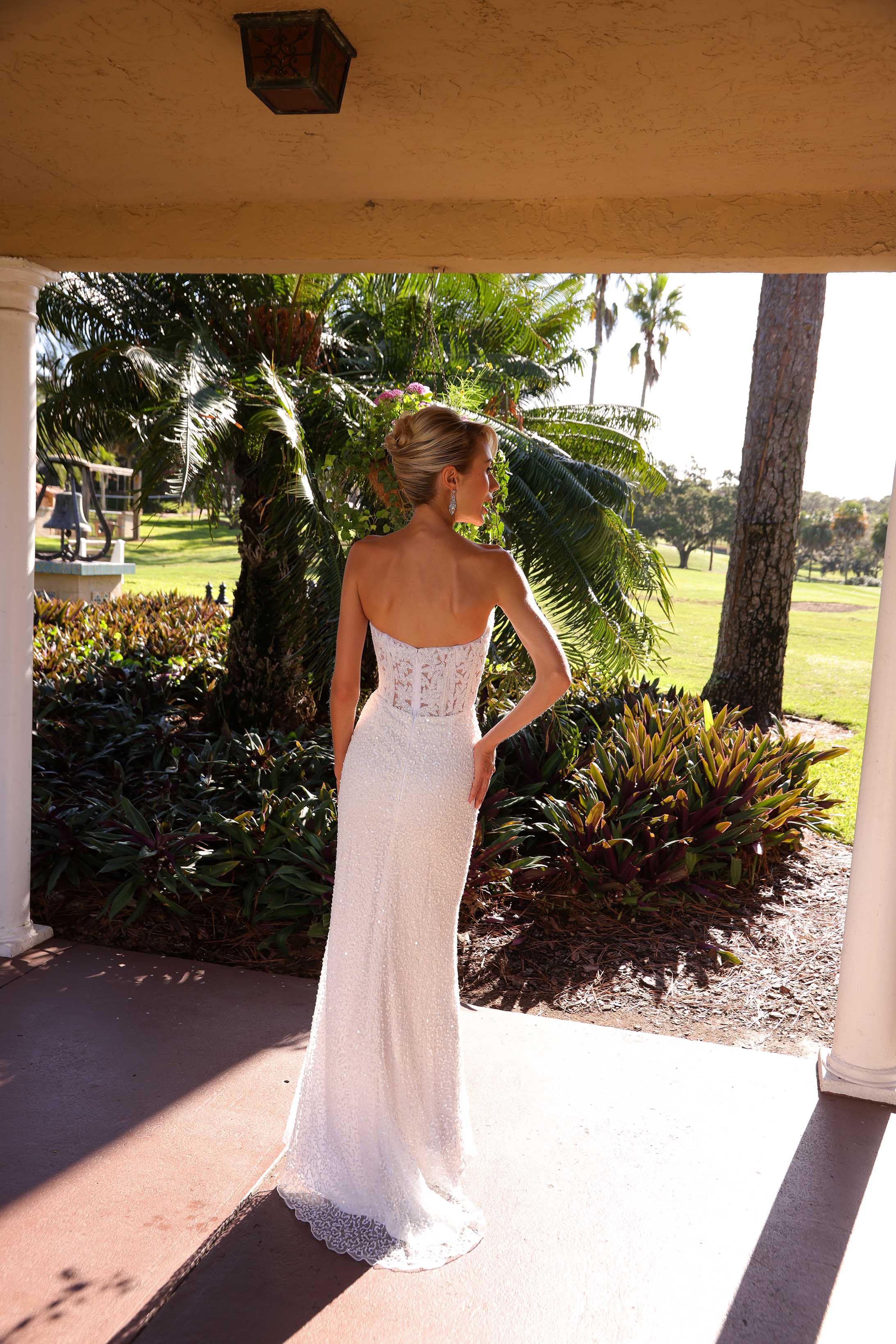 Wedding Dresses Long Lace Fitted Corset Bridal Wedding Dress Primavera Couture 11204 Ivory