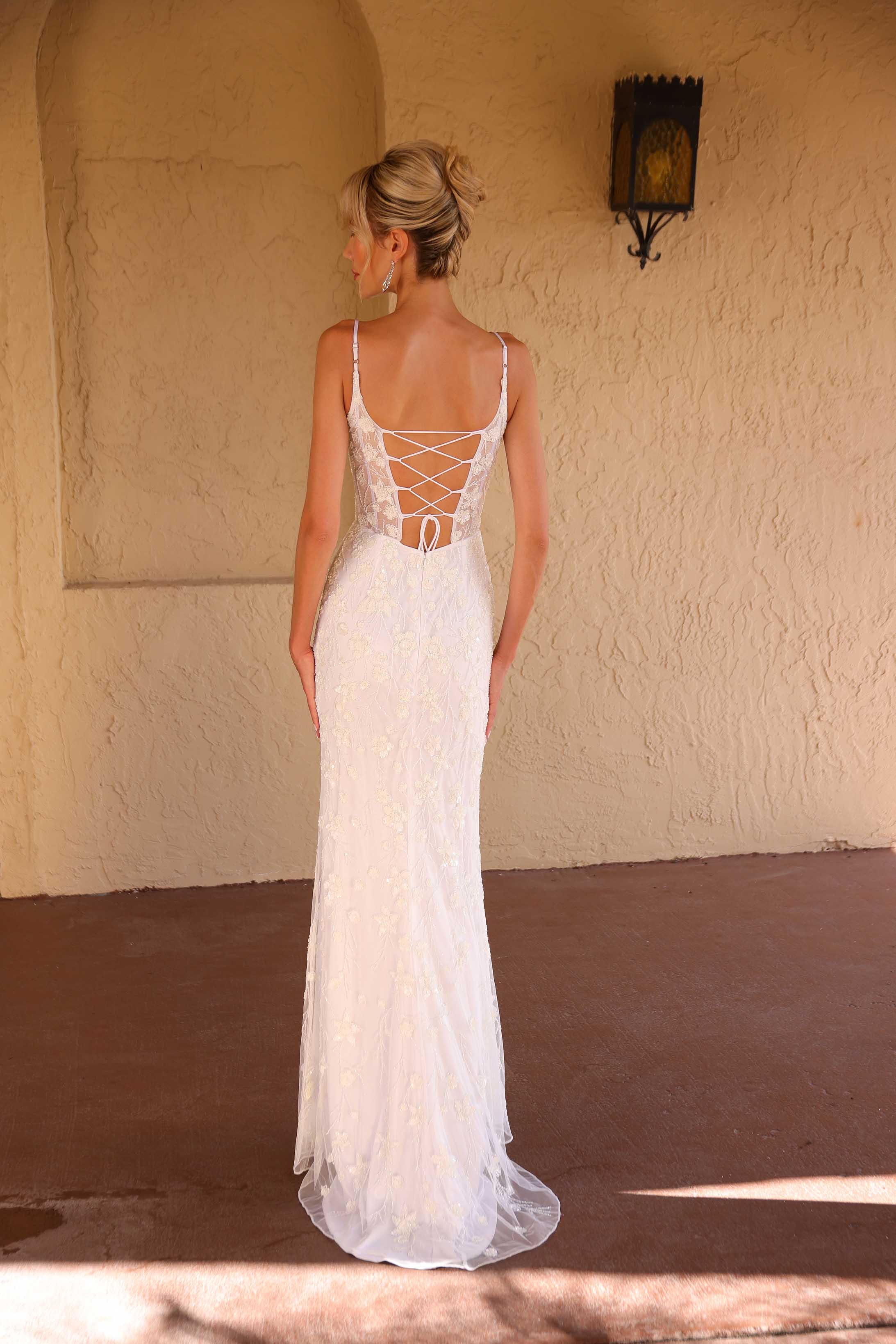 Wedding Dresses Wedding Long Corset Slit Bridal Dress Primavera Couture 11209 Ivory