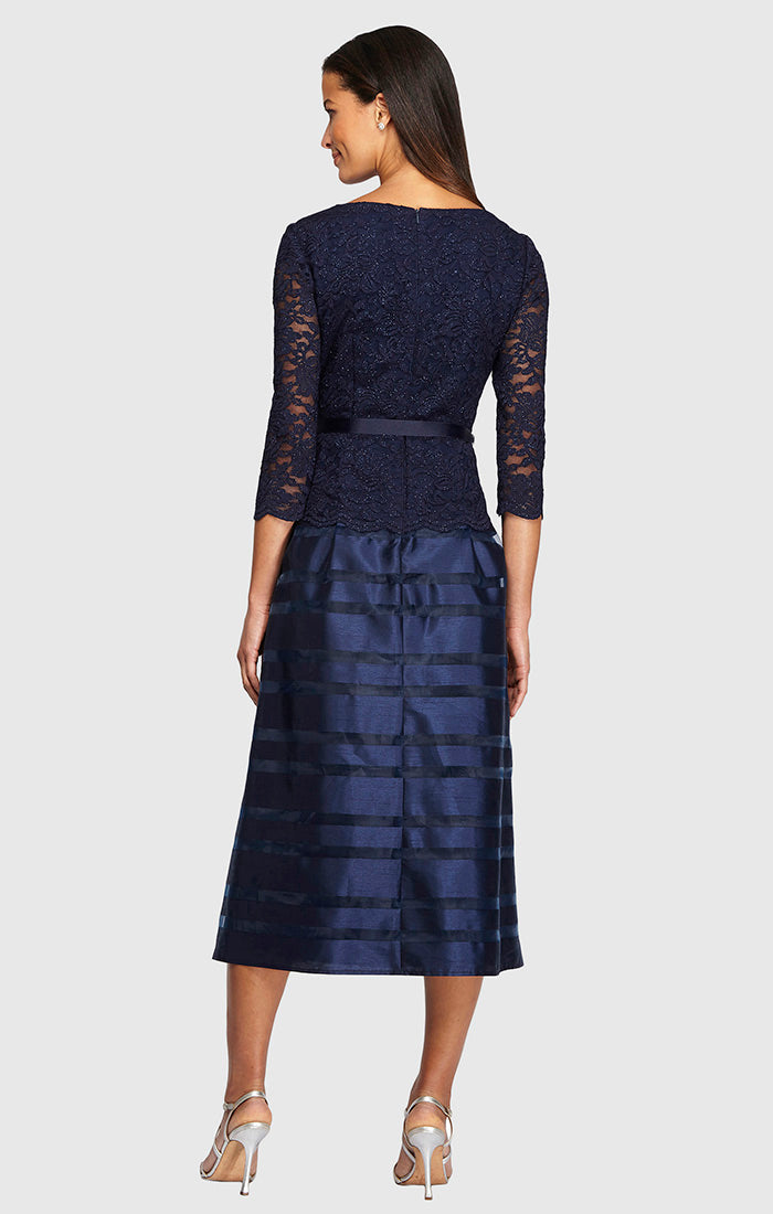 Mother of the Bride Dresses Short Lace Tea Length Mother of the Bride Dress Navy