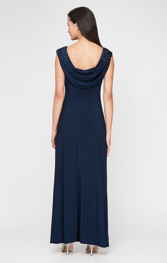 Formal Dresses Long Formal Lace Evening Dress Navy