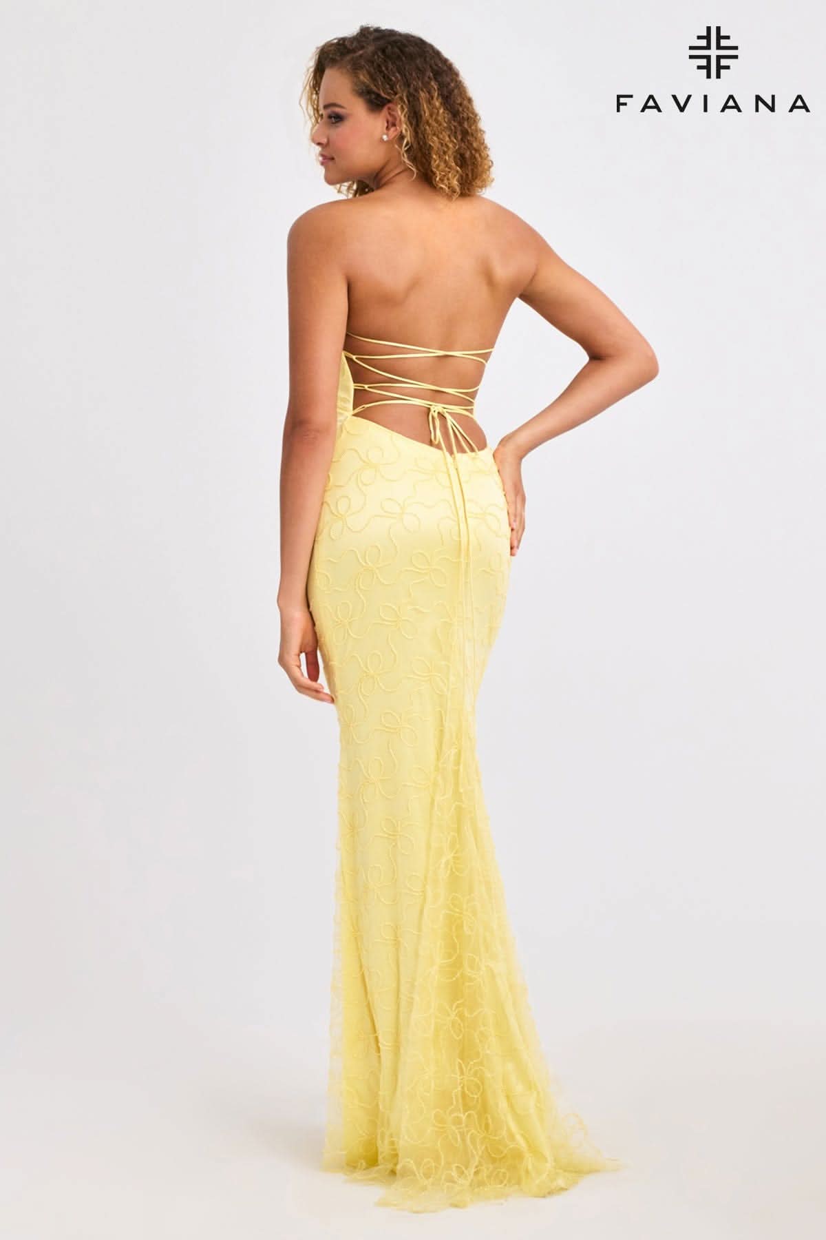Prom Dresses Fitted Long Formal Evening Prom Dress Light Yellow
