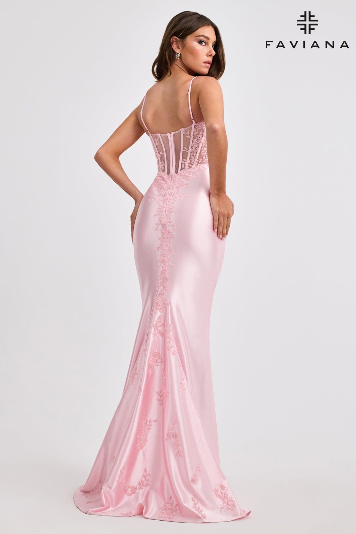 Prom Dresses Formal Fitted Prom Evening Dress Light Pink
