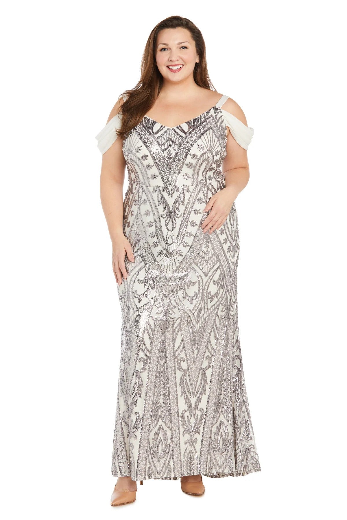Pewter formal dress sales