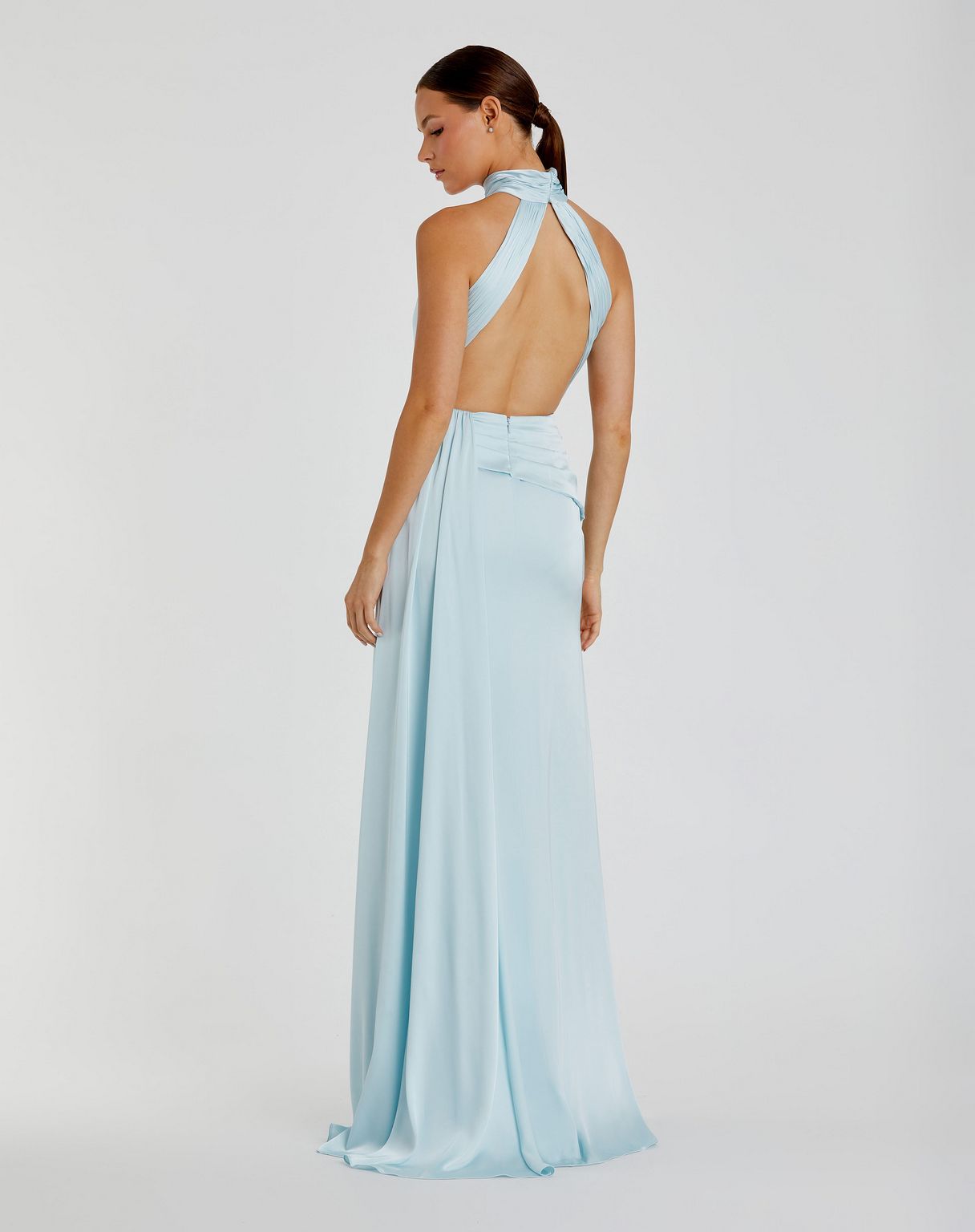 Prom Dresses Prom Formal High Halter Long Dress Powder Blue