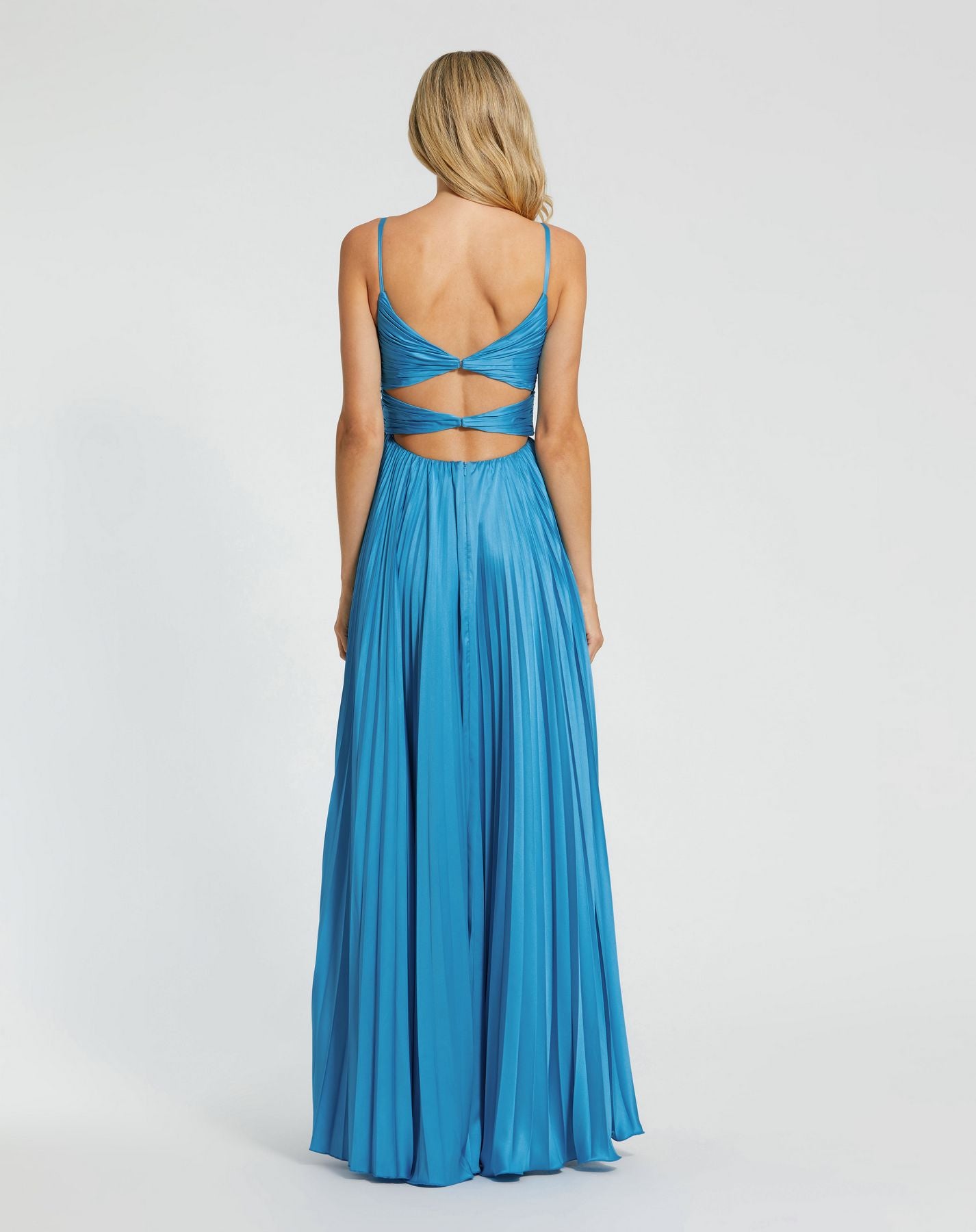 Prom Dresses Long Formal Prom Dress - High Low - Mac Duggal 11802 Turquoise-Chiffon-11802-Pleated