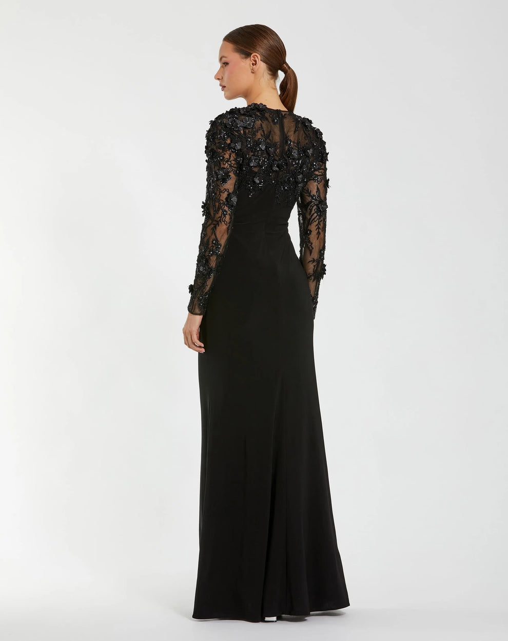 Mother of the Bride Dresses Long Formal Floral Mother of the Bride Dress Black