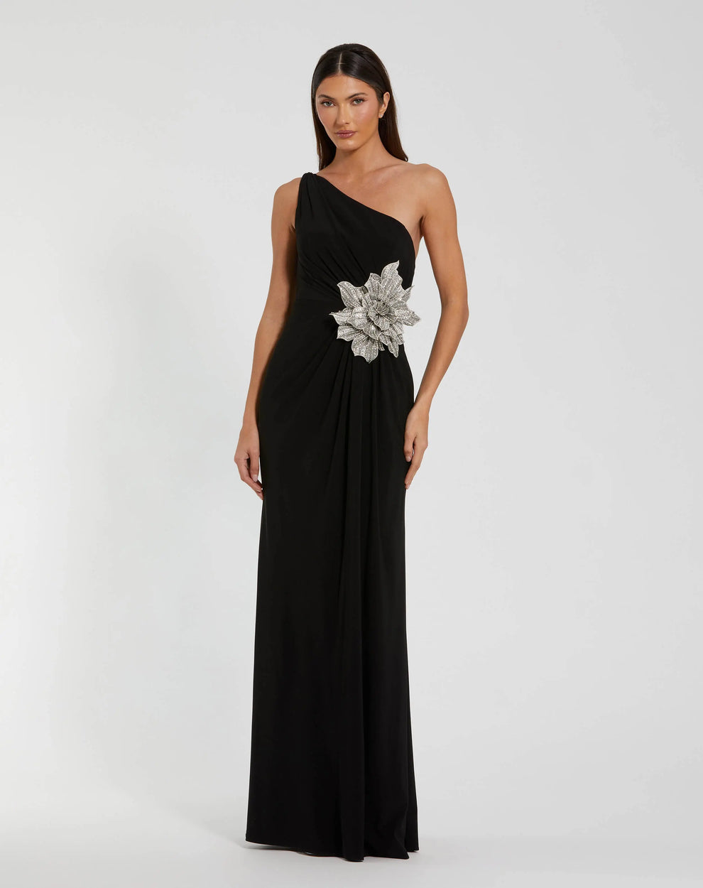 Prom Dresses Long Formal Floral Evening Prom Dress Mac Duggal 11849 Black