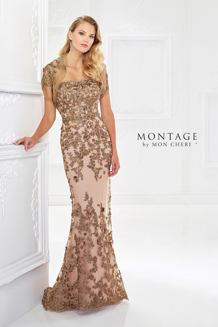 Mother of the Bride Dresses Long Formal Metallic Lace Evening Mother of the Bride Dress Bronze/Nude