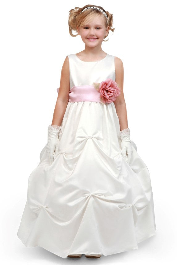 Flower Girl Dresses Long Floral A Line Flower Girl Dress Ivory