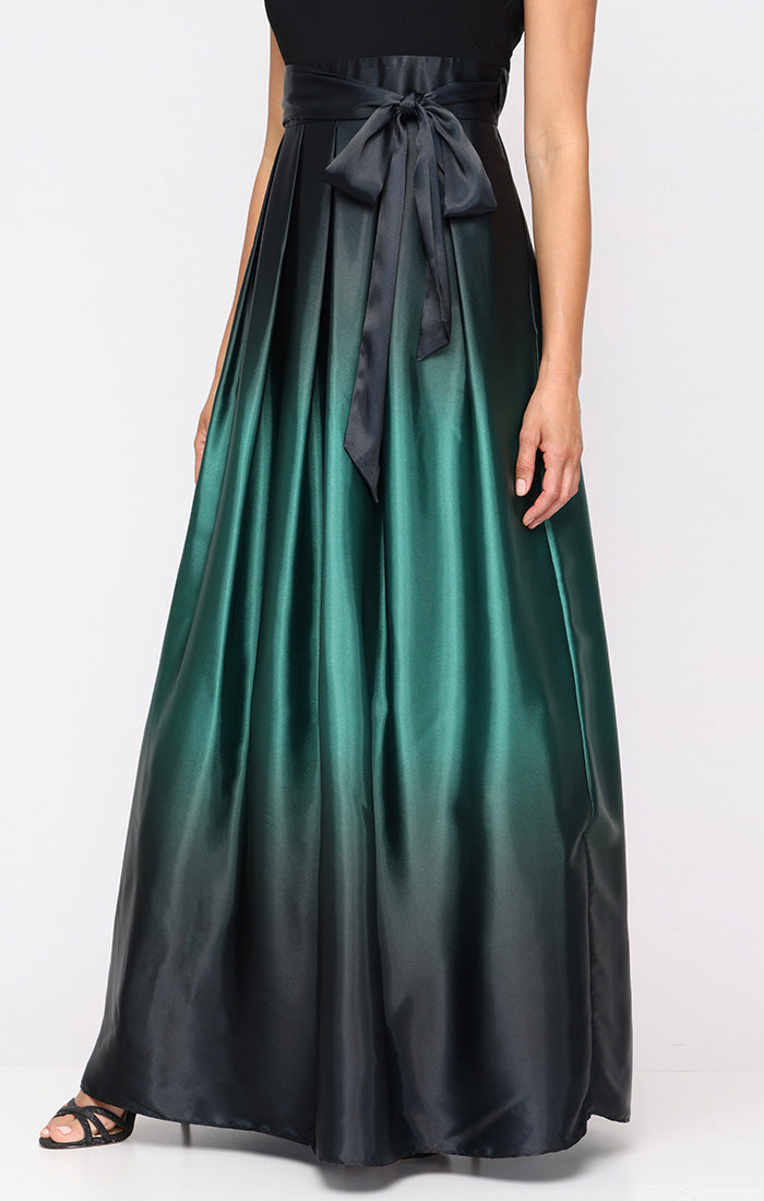 Formal Dresses Long Formal Ombre Evening Dress Black Green