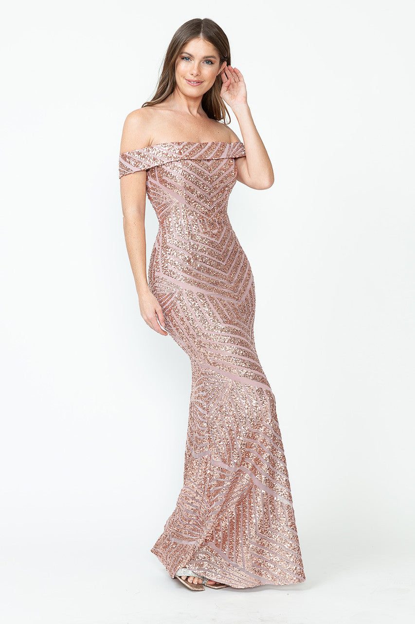 Prom Dresses Long Sequin Formal Prom Dress Lenovia 5224 Mauve