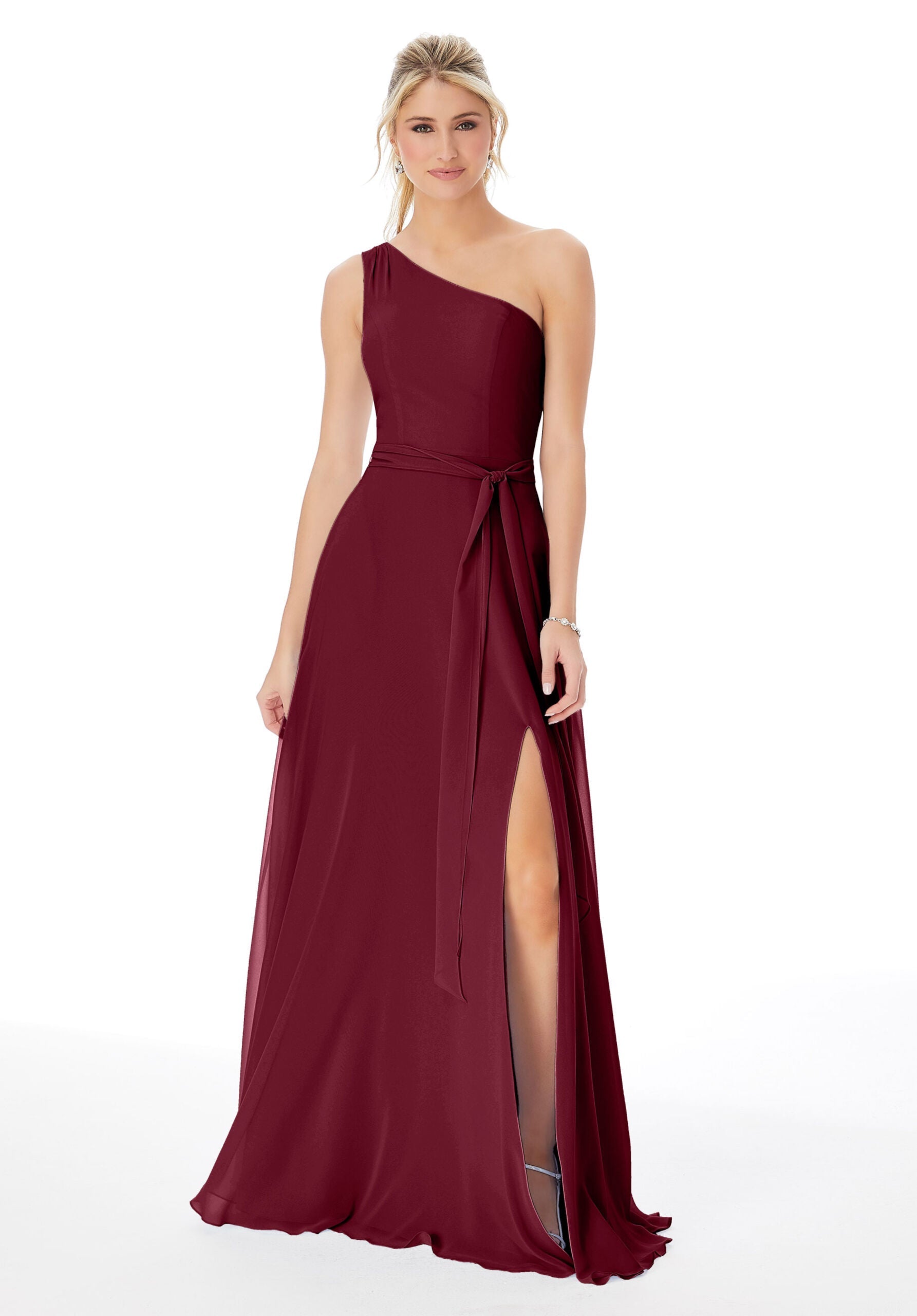 Formal Dresses Long Formal A Line Evening Dress MGNY Madeline Gardner New York 13105 Bordeaux