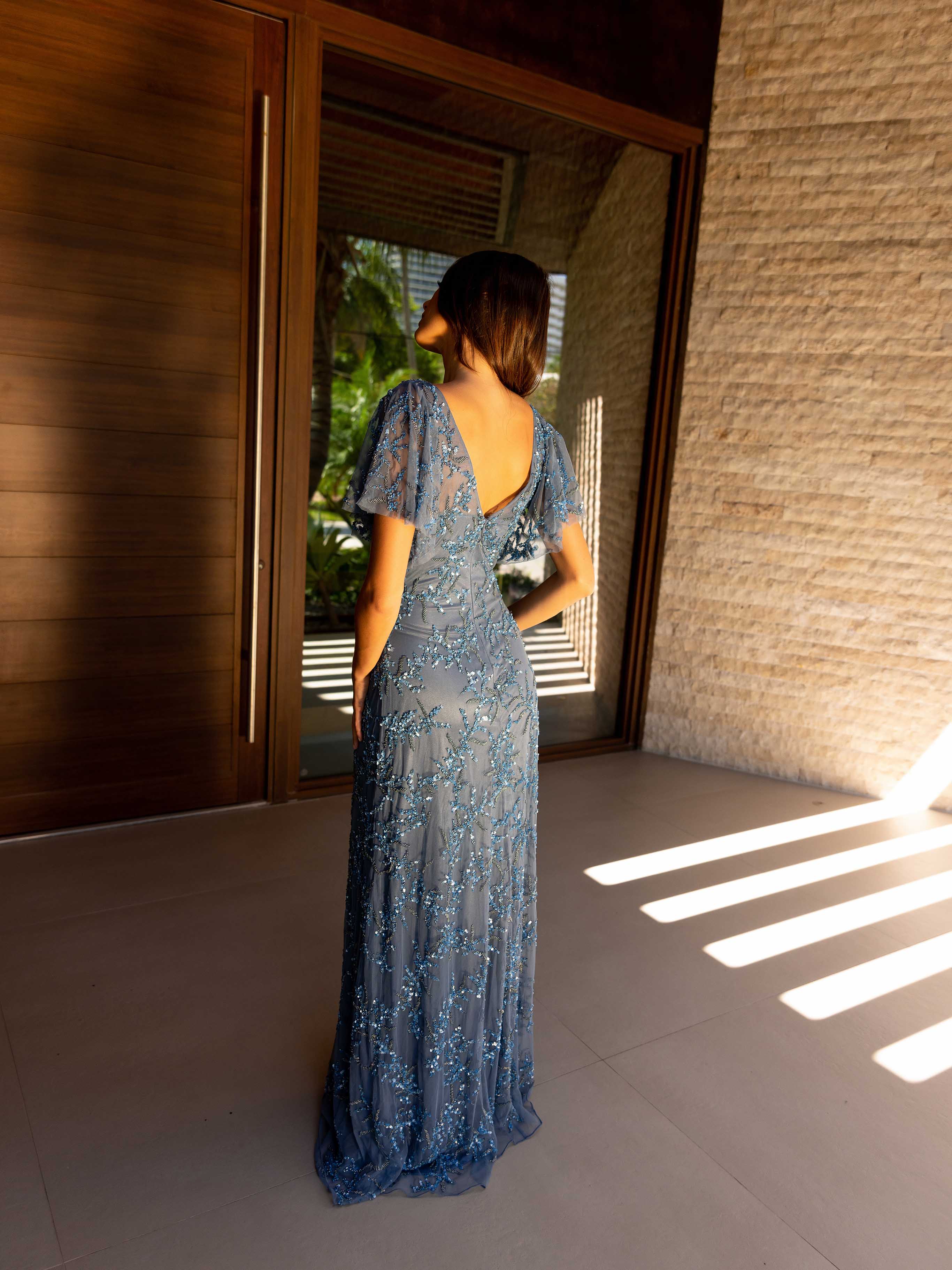 Mother of the Bride Dresses Long Formal A line Mother of the Bride Dress Primavera Couture 13124 Slate Blue