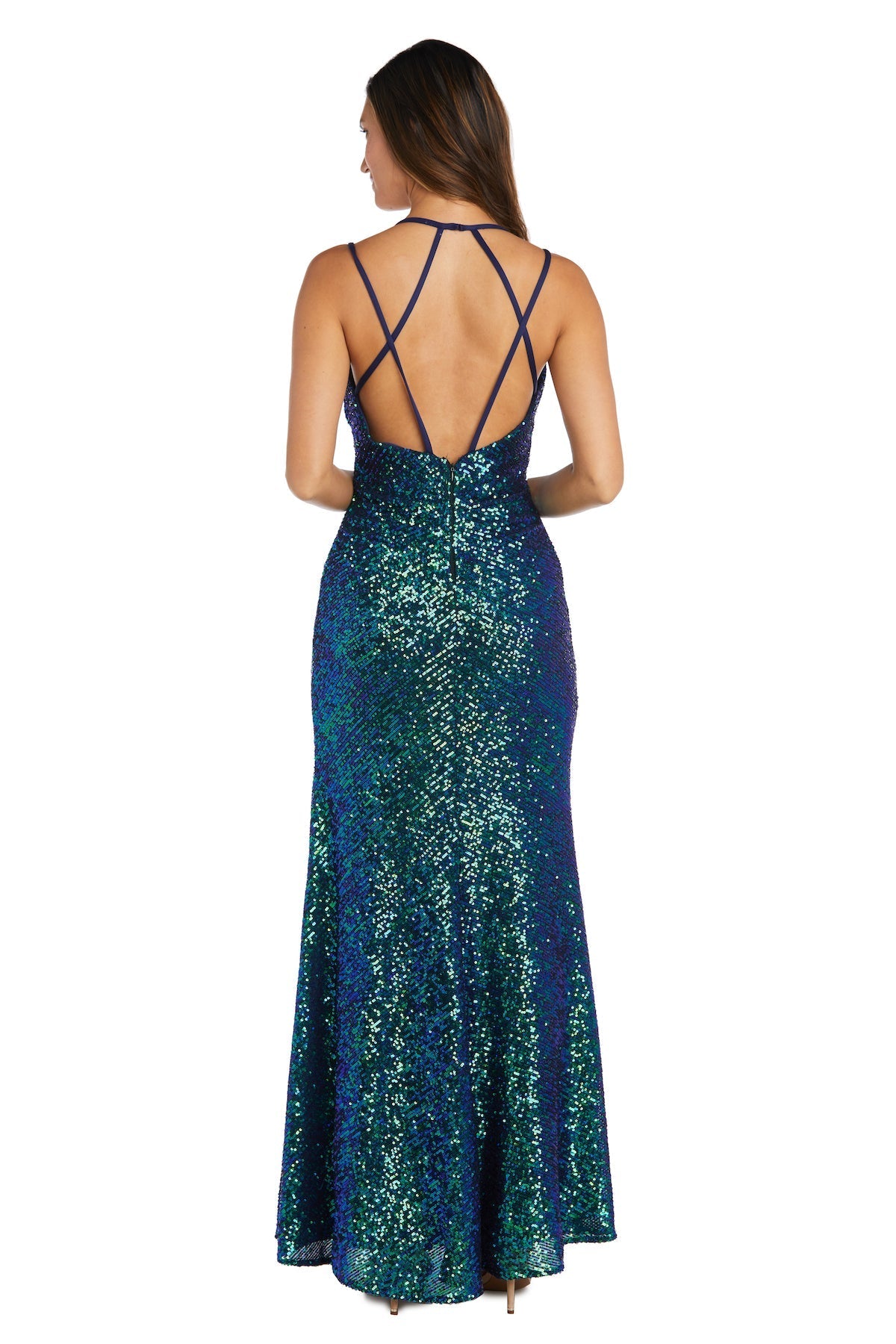 Prom Dresses Prom Long Sequin Formal Evening Dress Navy/Teal