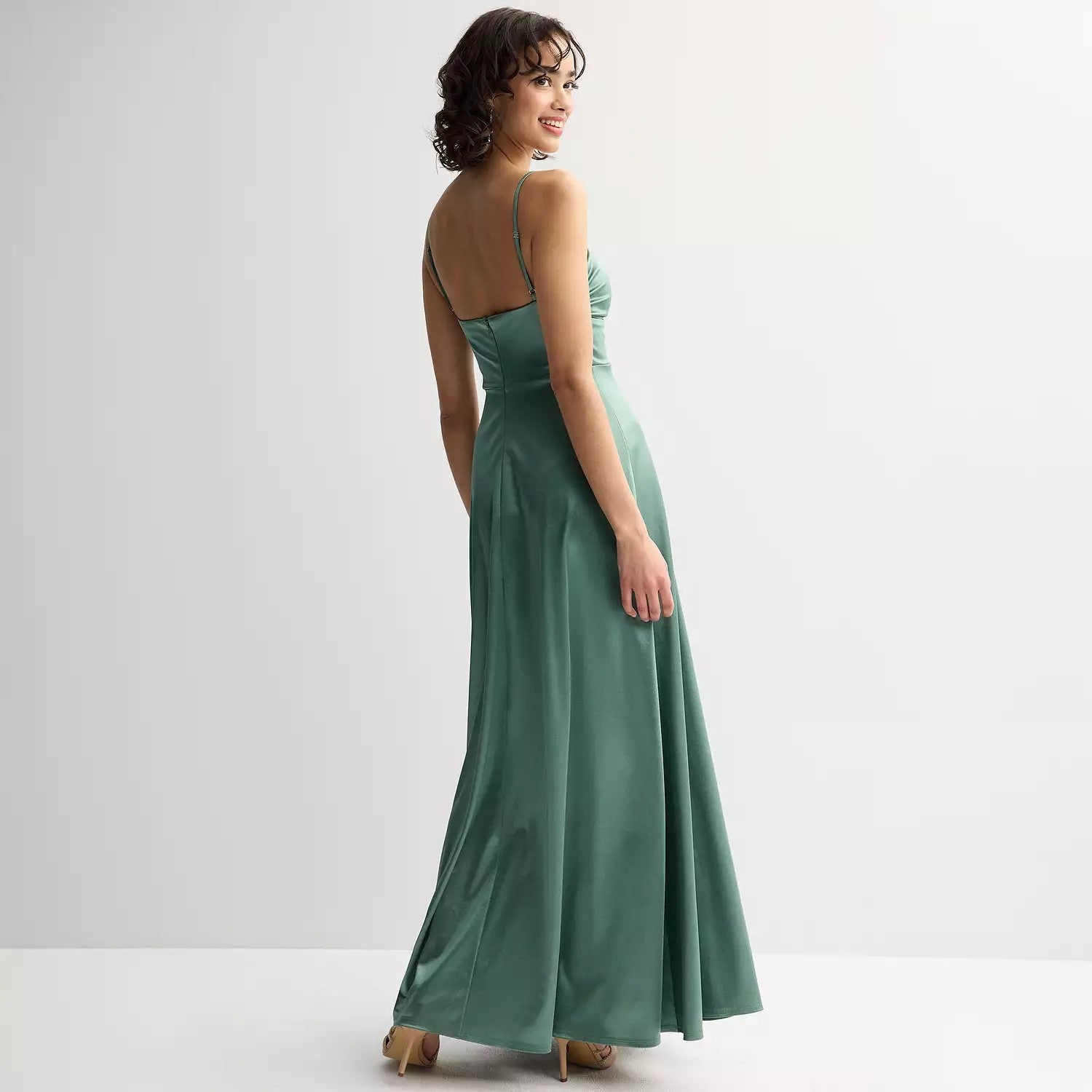 Jump Apparel 13136 A Line Long Formal Slit Prom Dress