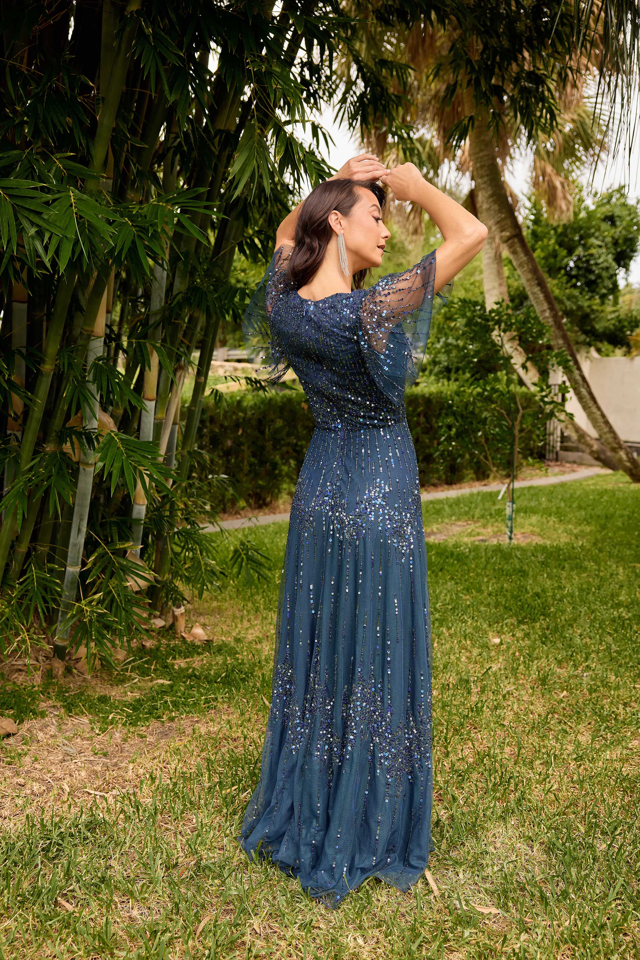 Mother of the Bride Dresses A Line Beaded Long Formal Mother of the Bride Dress Primavera Couture 13153 Midnight