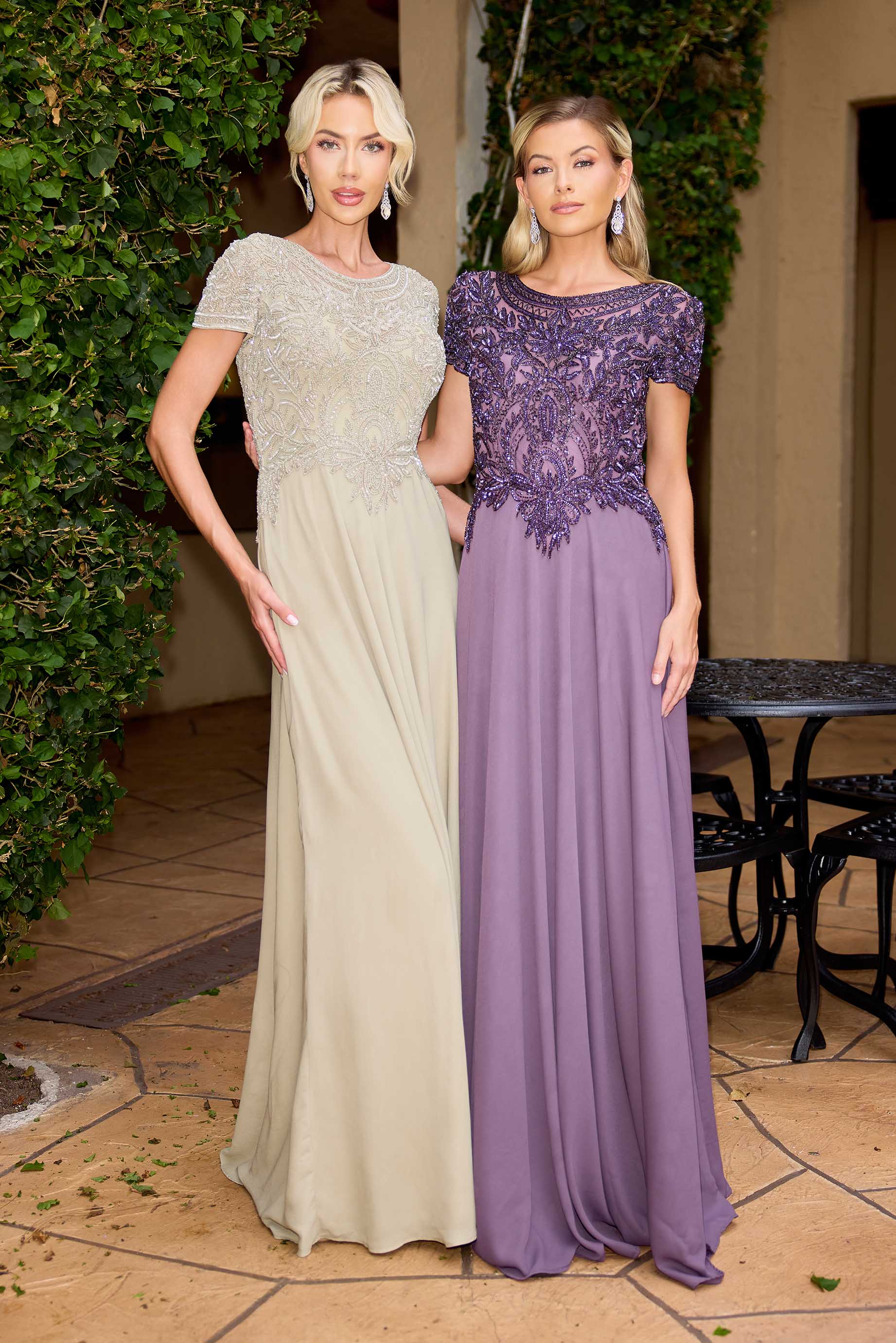 Mother of the Bride Dresses Long Beaded Formal Mother of the Bride Dress Primavera Couture 13169 Taupe