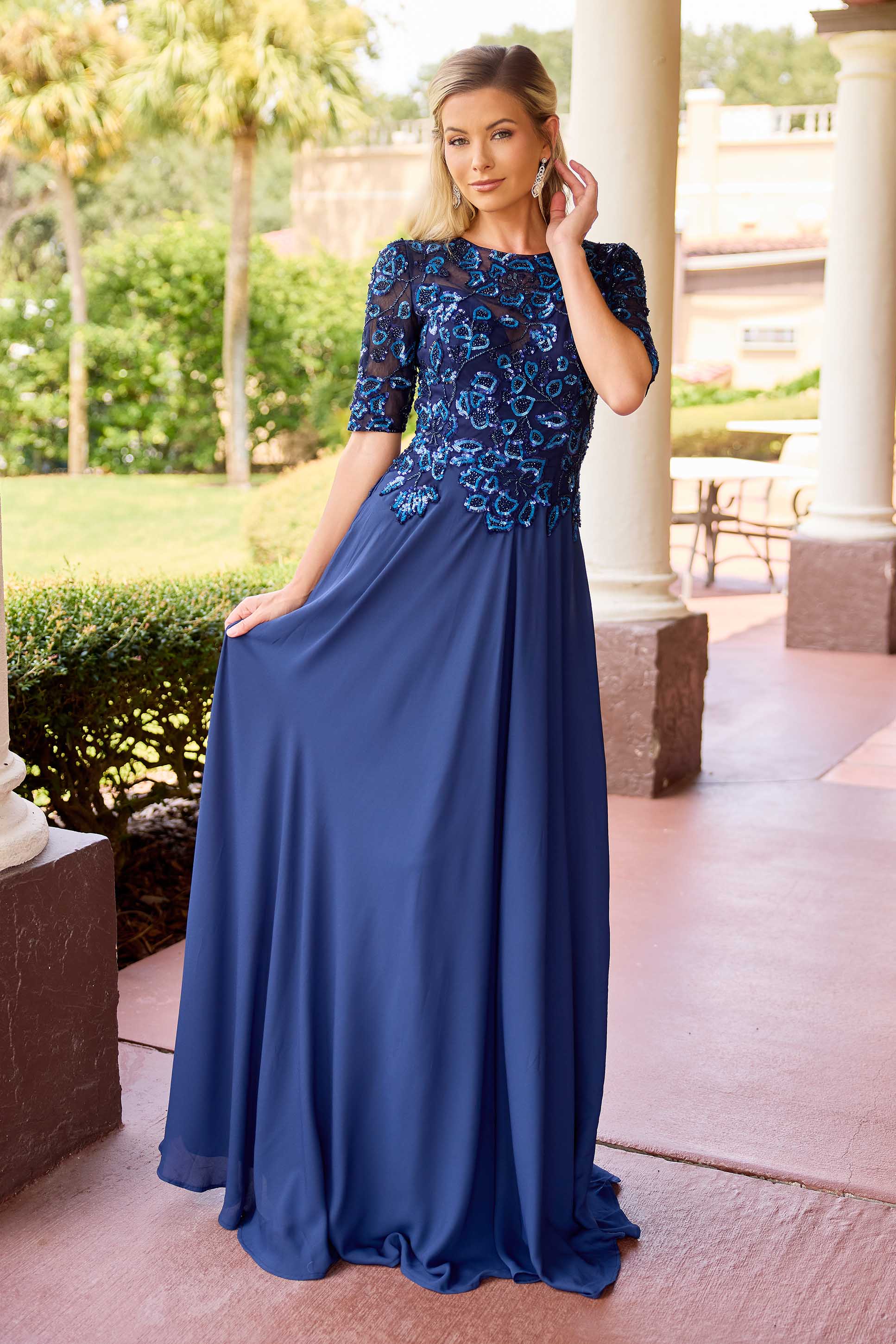 Mother of the Bride Dresses Long Formal Evening Mother of the Bride Sequin Dress Primavera Couture 13171 Midnight